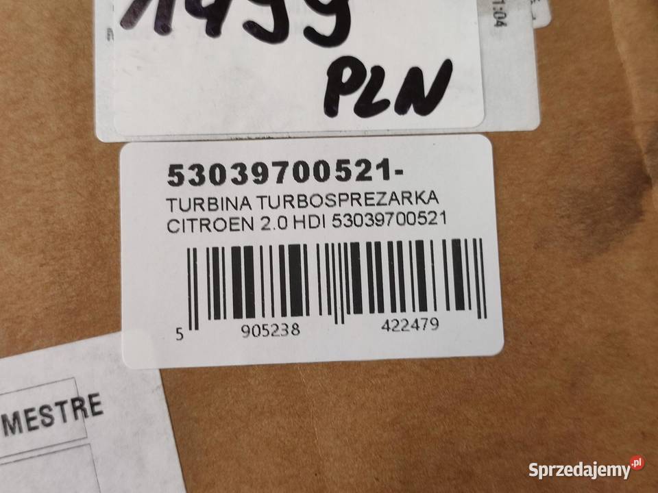 TURBINA CITROEN JUMPER II 20 HDI 20152019