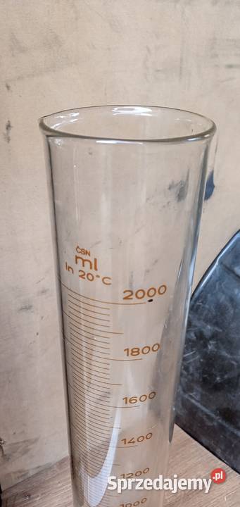 Cylinder miarowy szklany czasy prl Wałbrzych