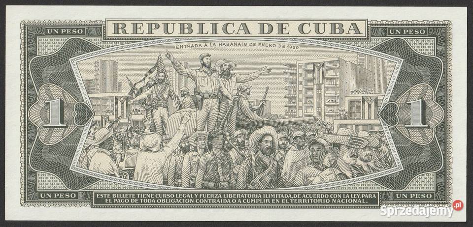 KUBA 1 PESO 1986 JOSE MARTI STAN UNC Numizmatyka Łódź