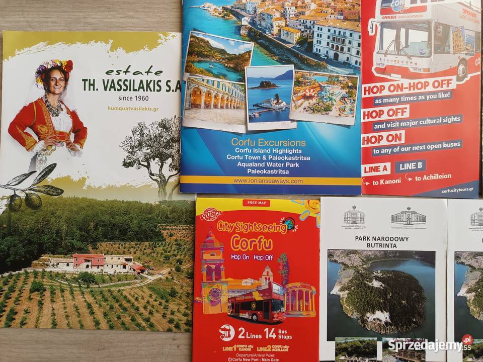 Foldery turystyczne Korfu i Saranda Butrint Wronki
