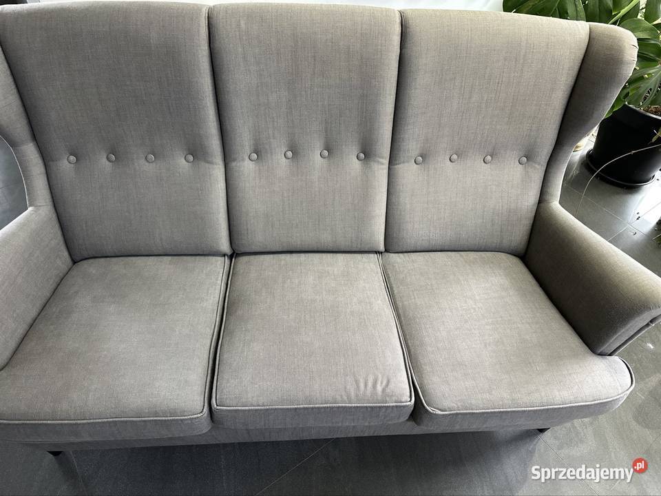 Sofa IKEA STRANDMON 3osobowa ciemnoszara w