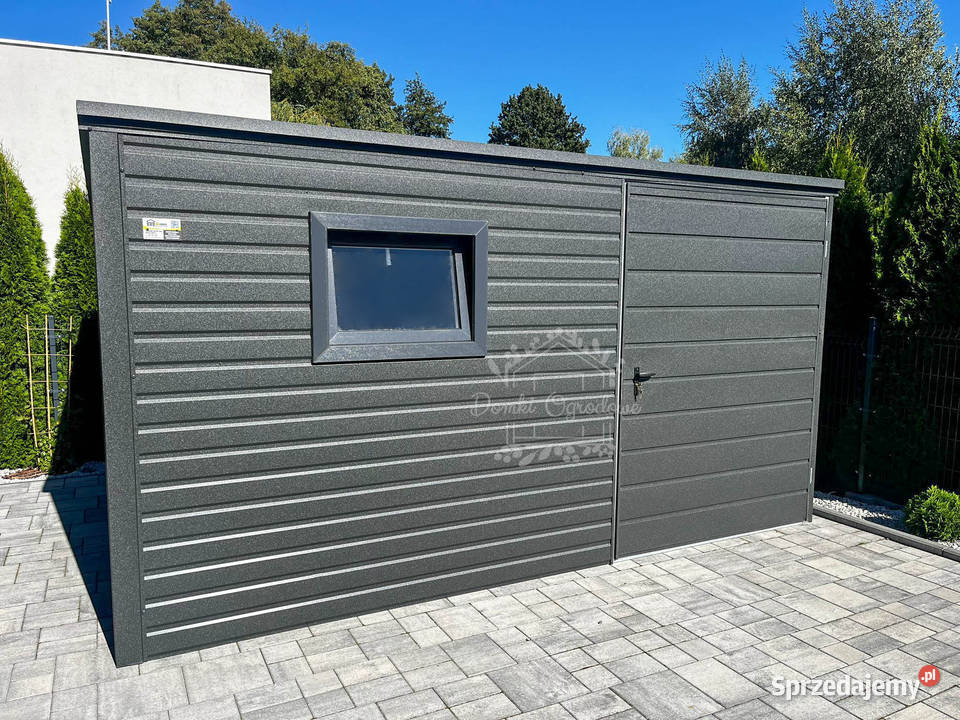 Schowek domek ogrodowy 3x3m drzwi okno antracyt wielkopolskie Kalisz sprzedam