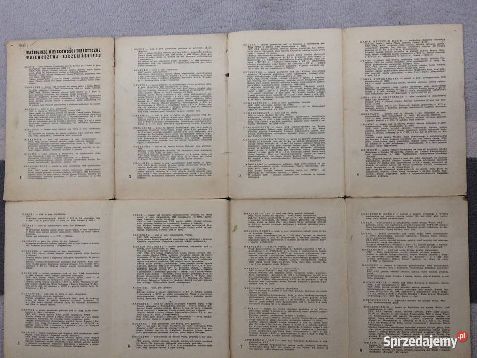 404 Mapa Turystyczna Województwa Szczecińskiego Szczecin sprzedam