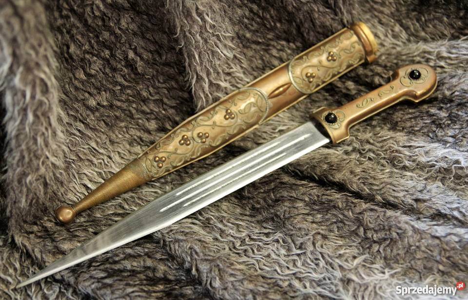 Oryginalny kindżał kamakaukaski brąz ostry Sokółka