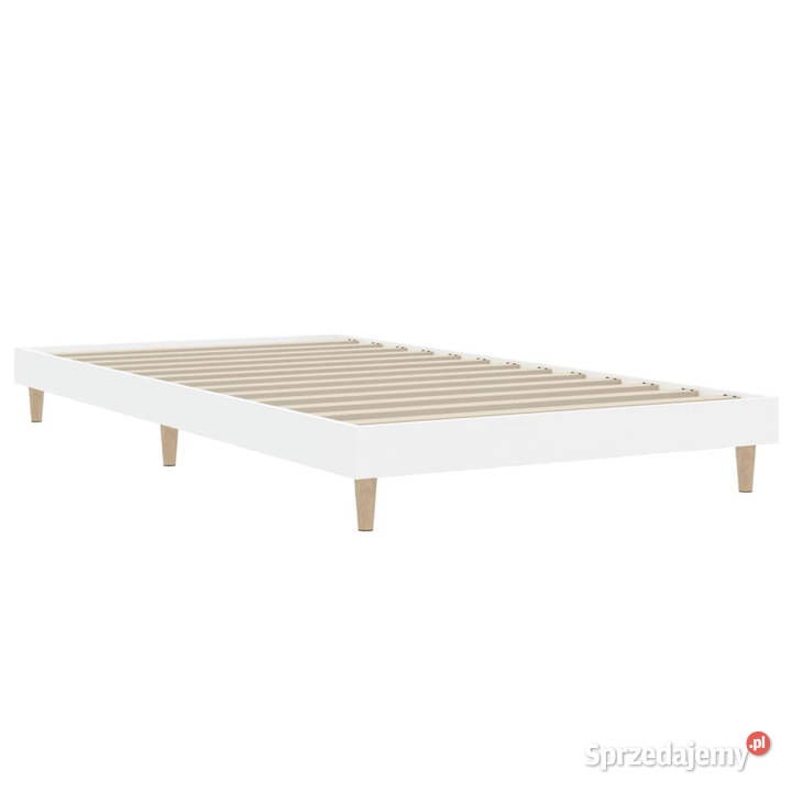 Rama łóżka biała materiał drewnopochodny 90x200 Dom i Ogród Warszawa