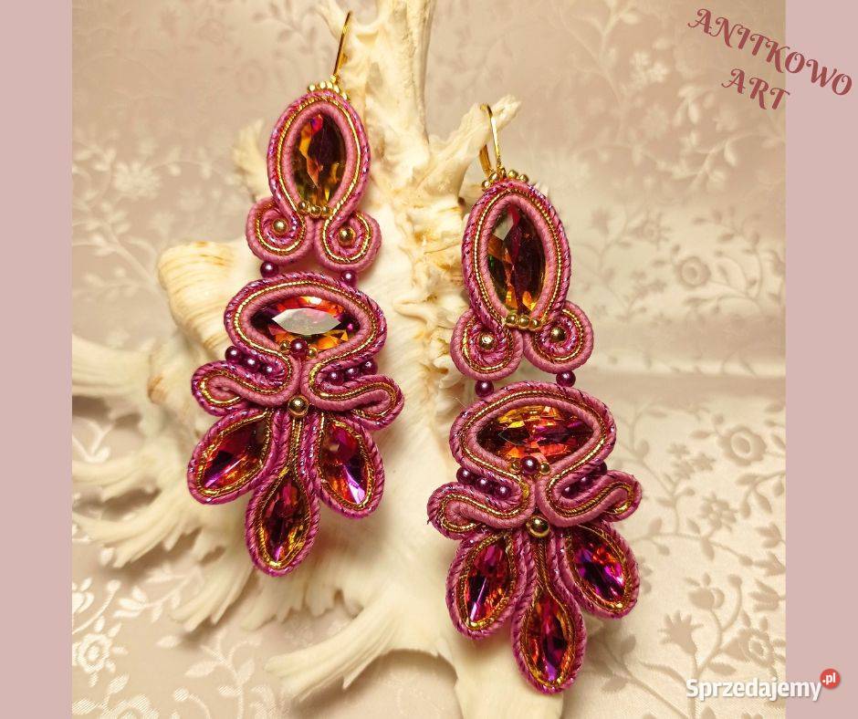 WISZĄCE JODEŁKI różowe SUTASZ Zegarki i Biżuteria