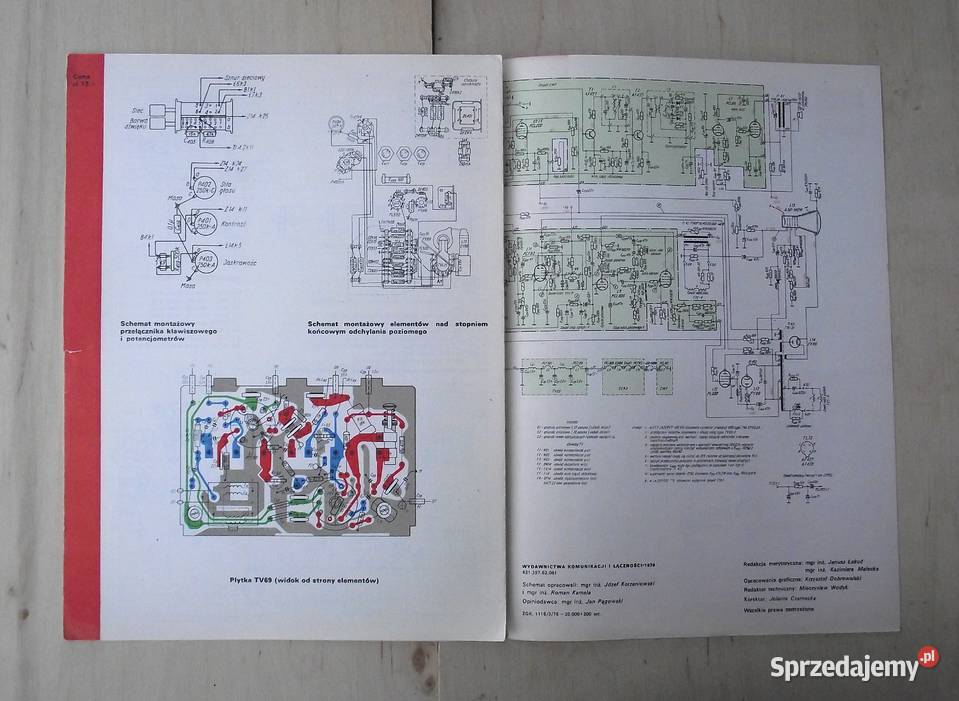 T Odbiornik telewizyjny Lazuryt 105 106 schematy mazowieckie Warszawa
