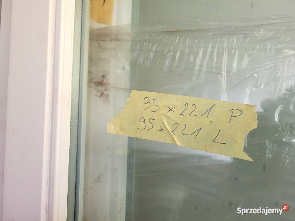 okno drzwi drewniane balkonowe 95x221 2 sztuki Turawa