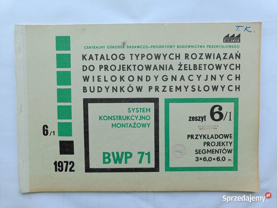 Katalog BWP71 typowych rozwiązań do proj żelbet Książki naukowe i popularnonaukowe Gdynia sprzedam