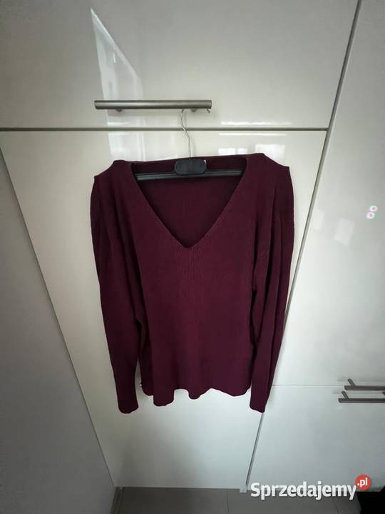 Uroczy bordowy sweterek Pasin ML Rozmiar 38(M)