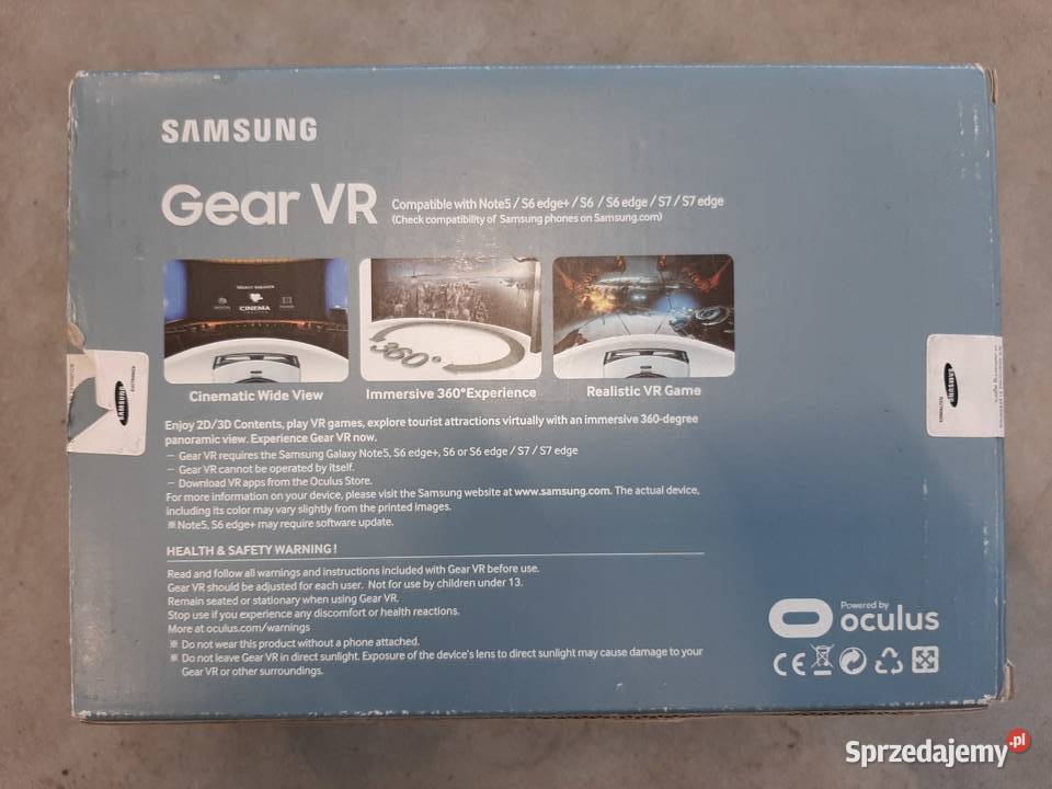 Okulary Gogle Samsung Gear VR Note 5 S6 S7 mazowieckie sprzedam