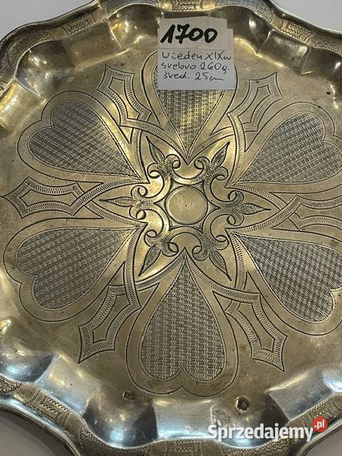 Antyczna patera srebrna XIX w Wiedeń