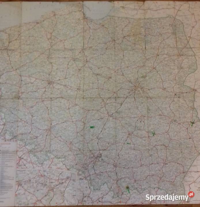 Dekoracyjna mapa Polski PRL