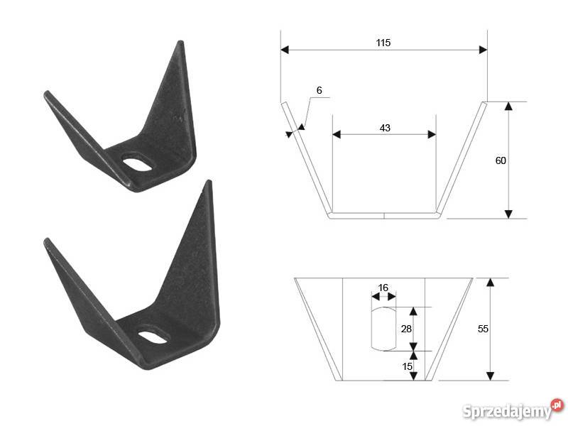 Ucho Uchwyt mocowania ramy do WSPAWANIA Konsola Tadzin