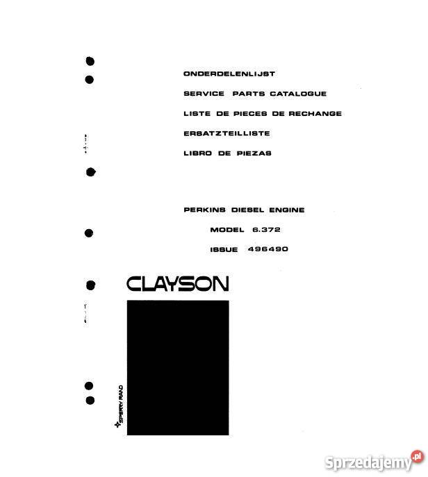Clayson Perkins 6354 6372 katalog częsci wysyłka Kielce