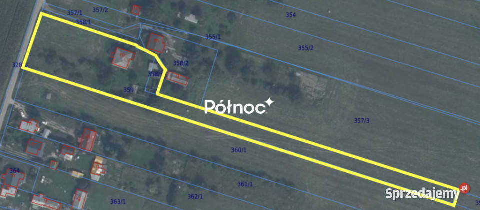 Dom w Okszowie działka 5600 m2 eternit Okszów-Kolonia