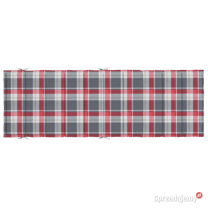 Poduszka na leżak czerwona krata 186x58x3 Warszawa