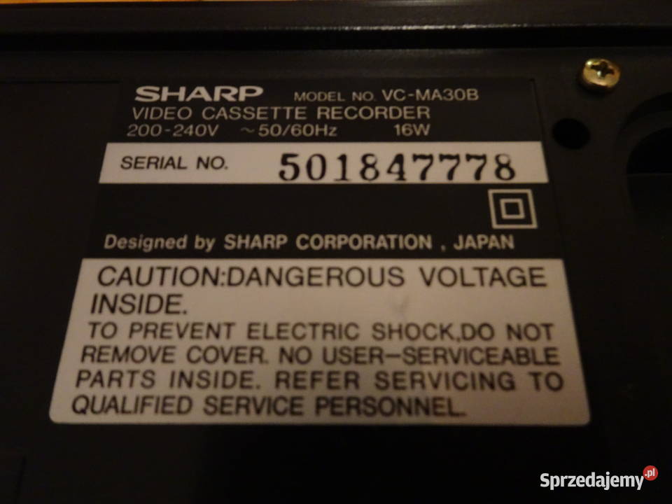 magnetowid Sharp mazowieckie Warszawa