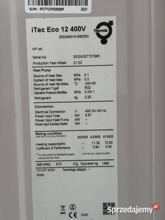 Pompa ciepła Thermia iTec Eco Pompy ciepła Swarzędz