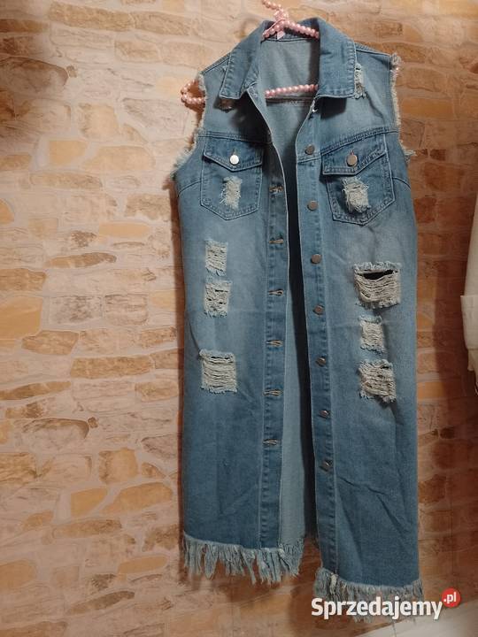36S Długa dżinsowa kamizelka kowbojska z małopolskie