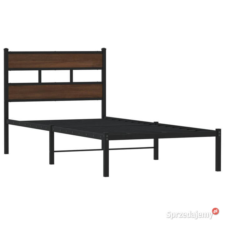 Łóżko z wezgłowiem bez materaca brązowy dąb 105cm mazowieckie sprzedam