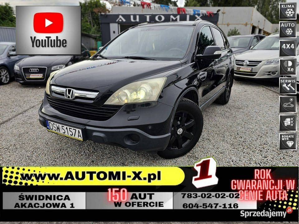 Honda CRV 4X4 22 D Super wyposażony Możliwa garażowany Świdnica