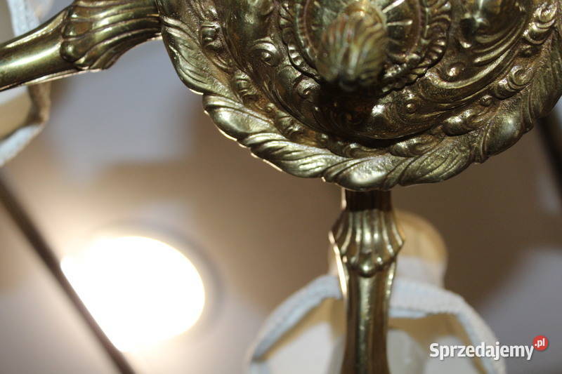 Mosiężny żyrandol 5cio ramienny 220 FiaF Antyki, Sztuka, Kolekcje Szczecin
