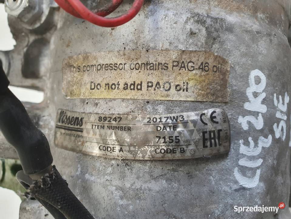 SPRĘŻARKA KLIMATYZACJI Honda CRV CRV III 20 VTEC Chełm