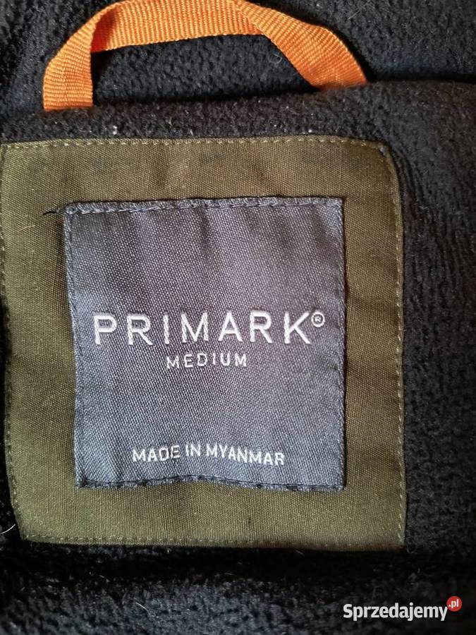 Kurtka płaszcz męska podszyta polarem zielony