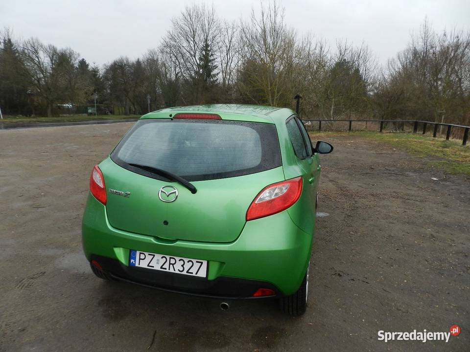 Mazda 2 II Bez rdzy 5drzwi zielony wielkopolskie Puszczykowo