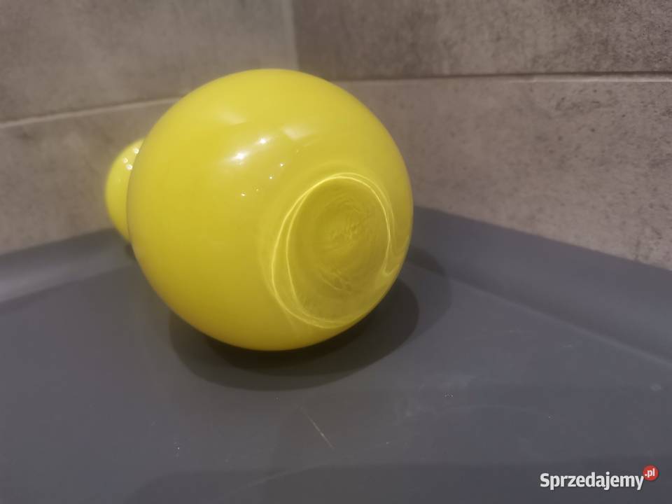 Stary mały żółty wazon design PRL śląskie sprzedam