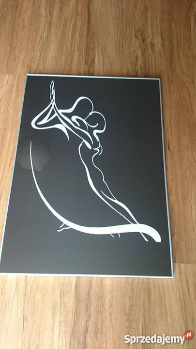 Obraz tańcząca para taniec zarys w ramie śląskie