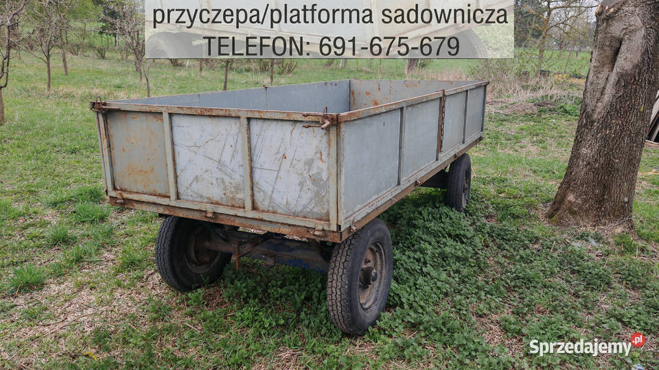 Przyczepa dwuosiowa Platforma sadownicza Dobrzyń nad Wisłą sprzedam