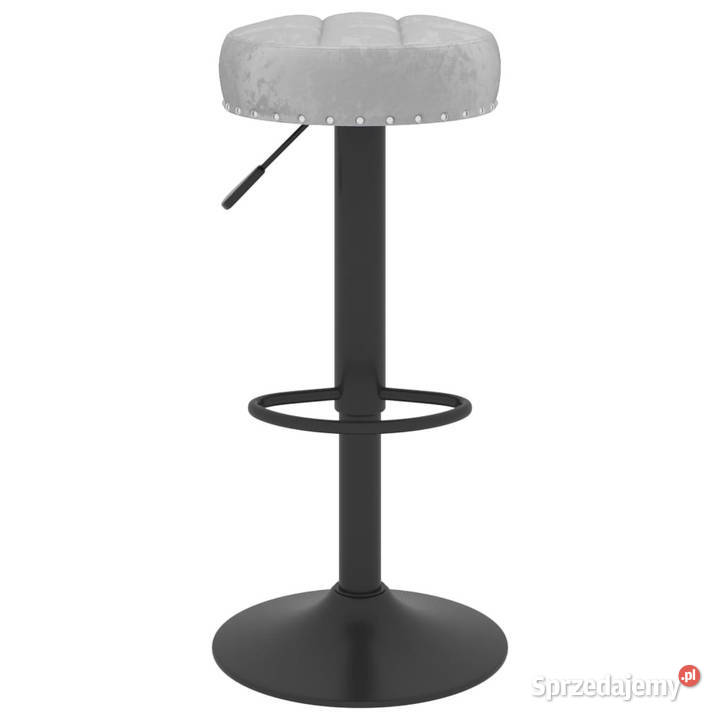 Stołki barowe 2 szare obite aksamitem WM332995 Warszawa sprzedam