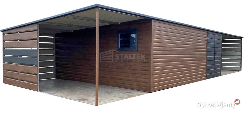 Garaz blaszany 65x6m 2x wiata brama 556zł/m2 mazowieckie Nowy Dwór Mazowiecki
