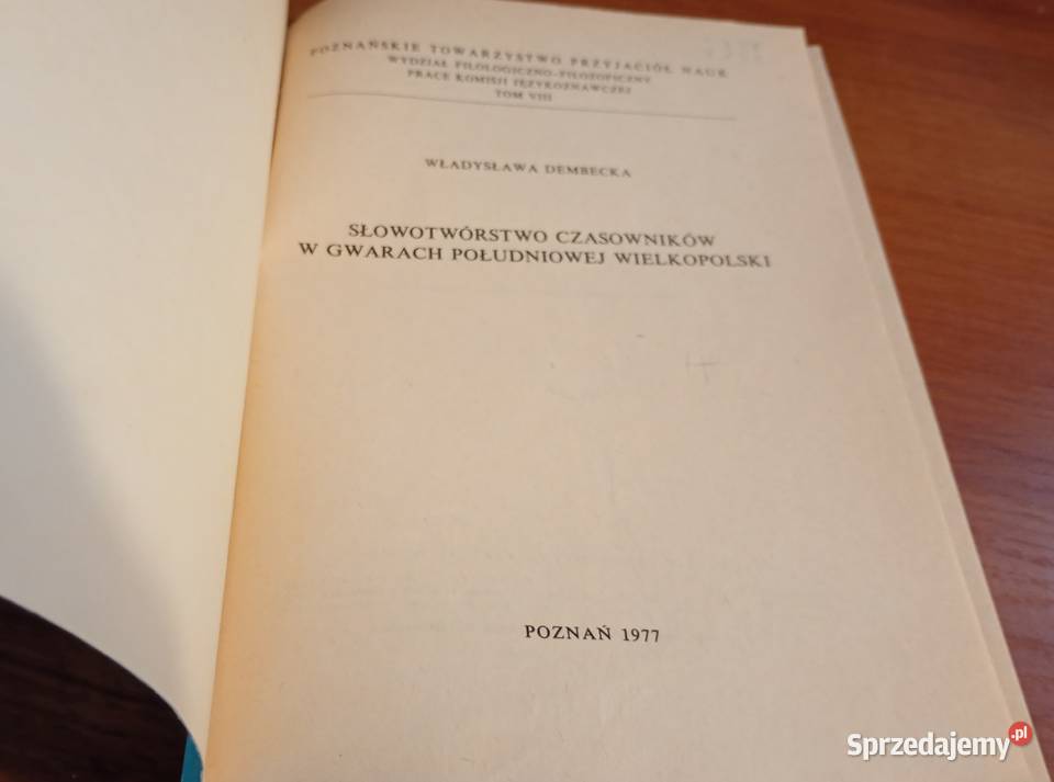 Słowotwórstwo czasowników w gwarach południowej pomorskie Gdańsk