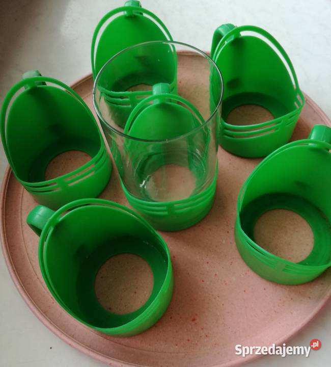 Uchwyty koszyczki do szklanek plastikowekomplet Łódź