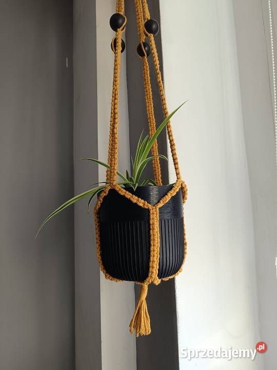 Kwietnik wiszący na jedną roślinę makrama Kwietniki Gorzyce