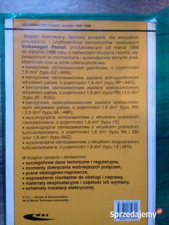Książka VW Passat Wykroty sprzedam