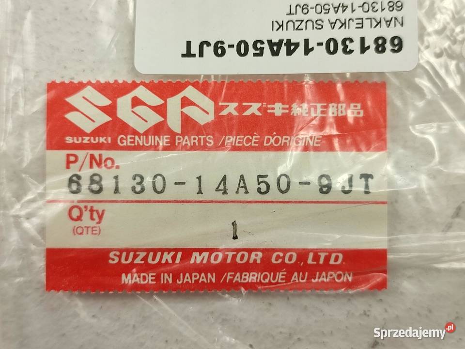 NAKLEJKA LEWY BOCZEK SUZUKI DR600S 8589