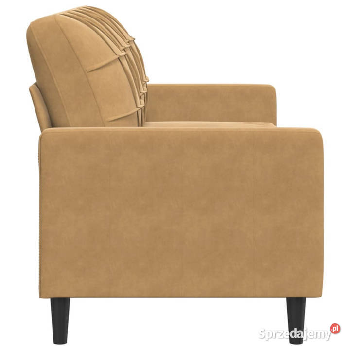 Sofa 3osobowa brązowa 180 tapicerowana aksamitem mazowieckie Warszawa sprzedam