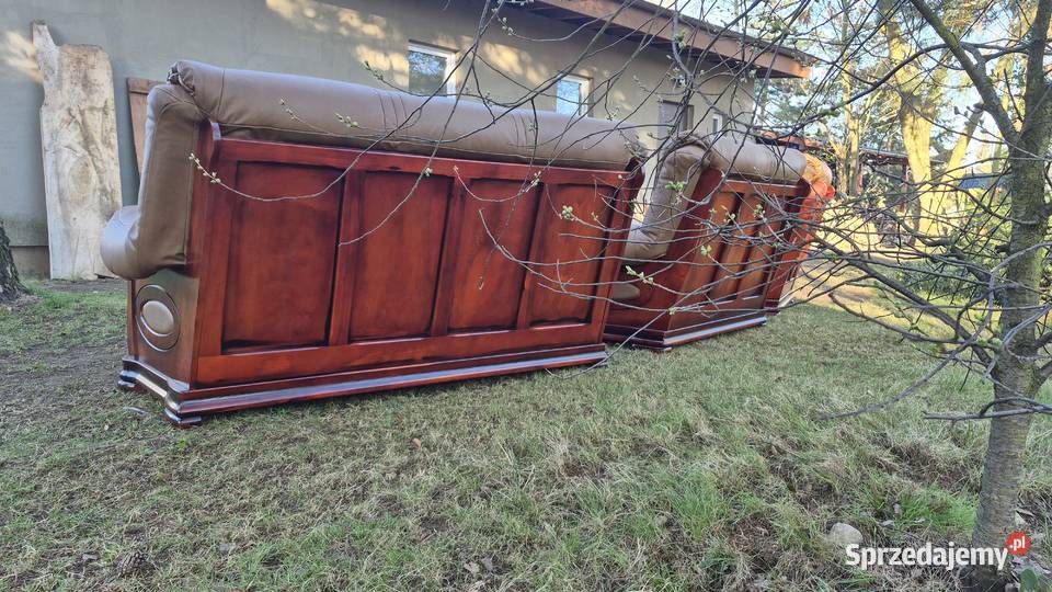 Komplet wypoczynkowy 3 2 1 Nowa skóra naturalna wielkopolskie Śmigiel
