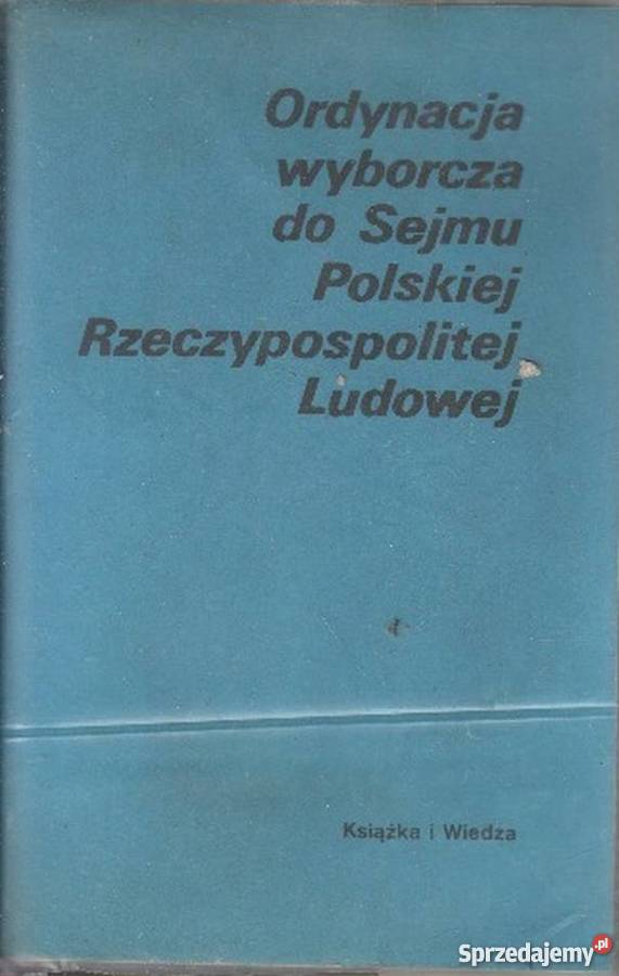 ORDYNACJA WYBORCZA DO SEJMU PRL sprzedam