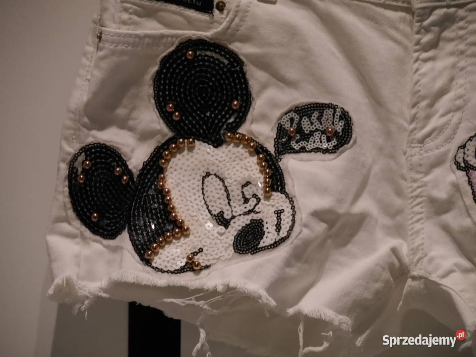 Philipp Plein świetne spodenki perełki cekiny 36 Wrocław