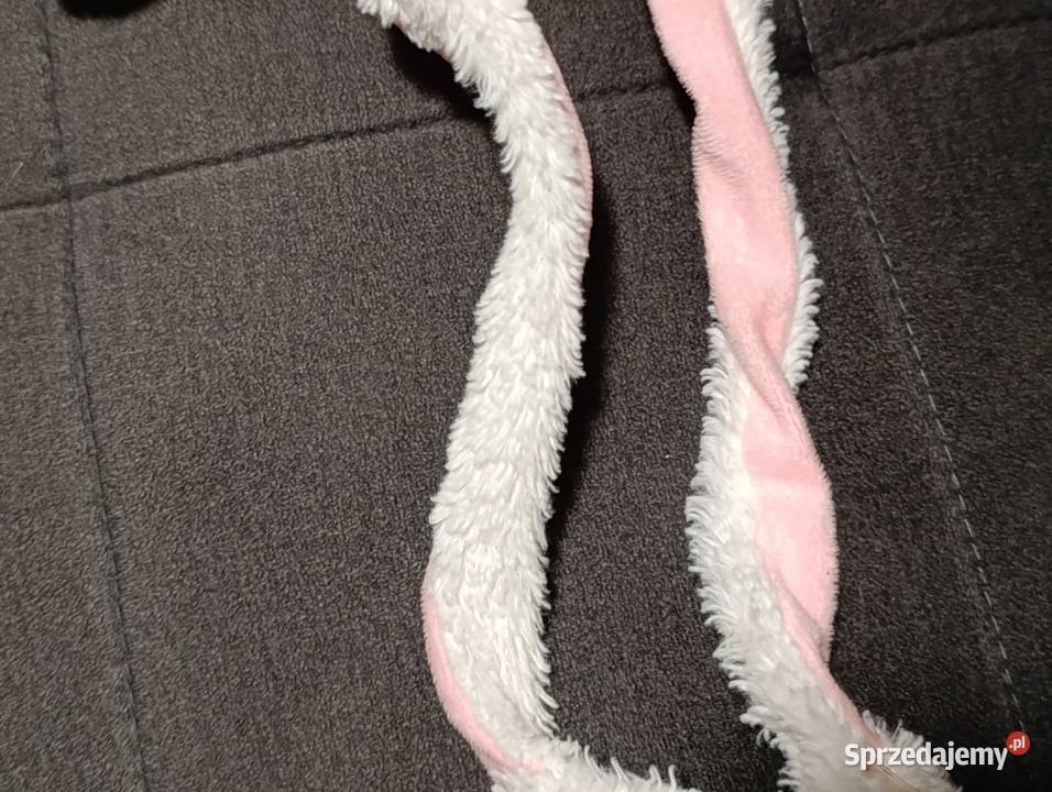 białoróżowa opaska z uszami królik z ruchomymi Poznań