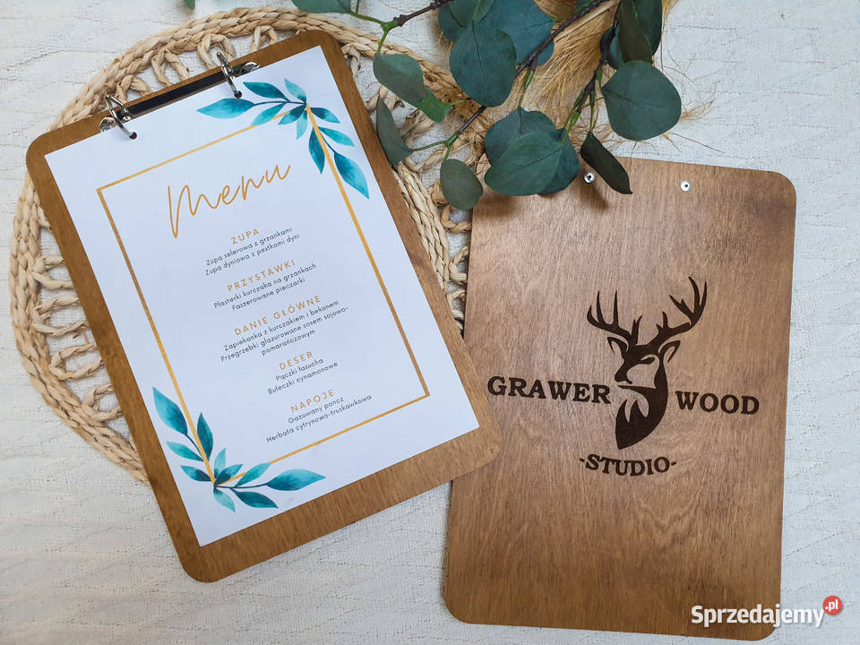 Drewniana Podkładka pod Menu Gastronomia śląskie