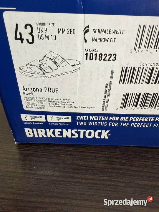 Butyklapki Birkenstock Arizona Prof 1018223 skóra Kielce