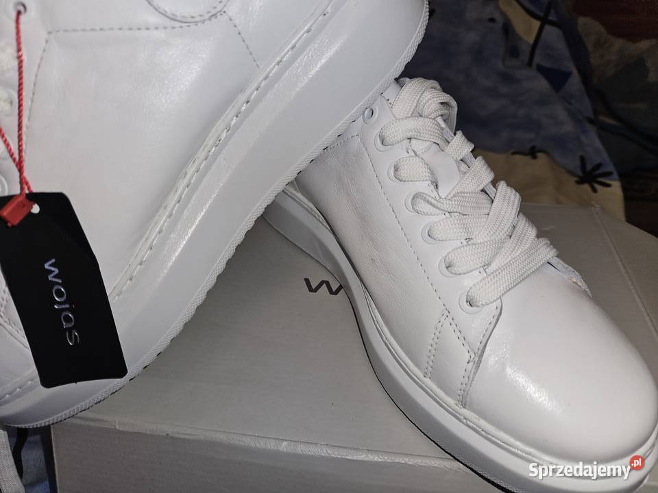 Adidasy białe damskie WOJAS Skora metka pudełko
