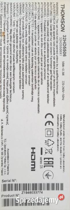 Telewizor thomson smart tv Inowrocław