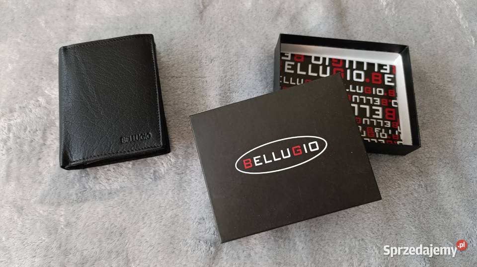 Nowy elegancki męski czarny skórzany portfel Dla mężczyzn